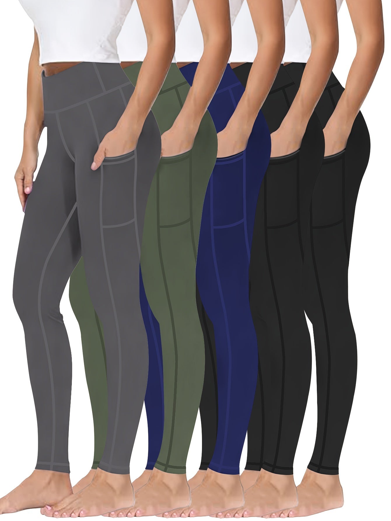 Five Piece Set Oversized Womens Sports Leggings Everyday
