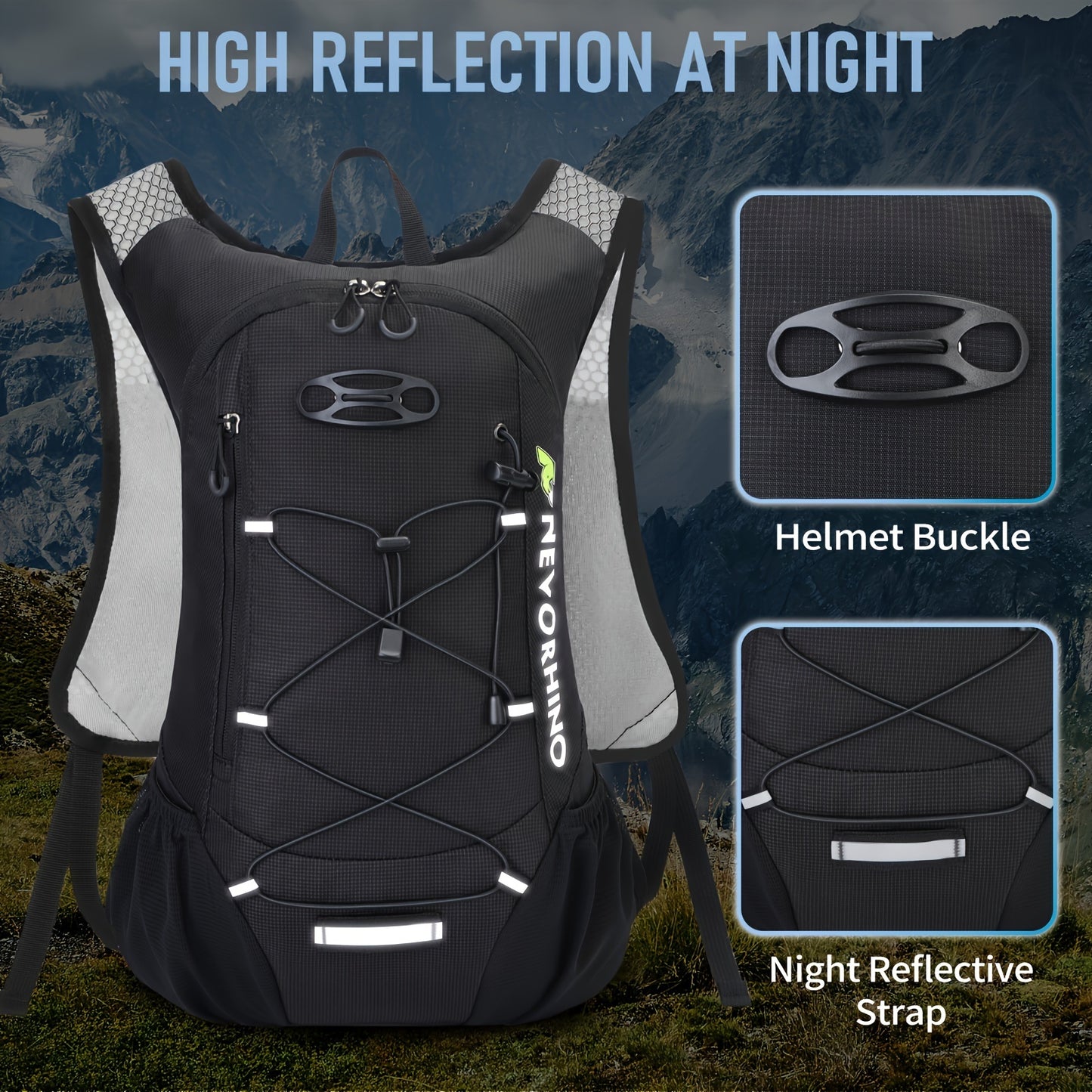 Lightweight Hydration Backpack With 2L Water Bladder