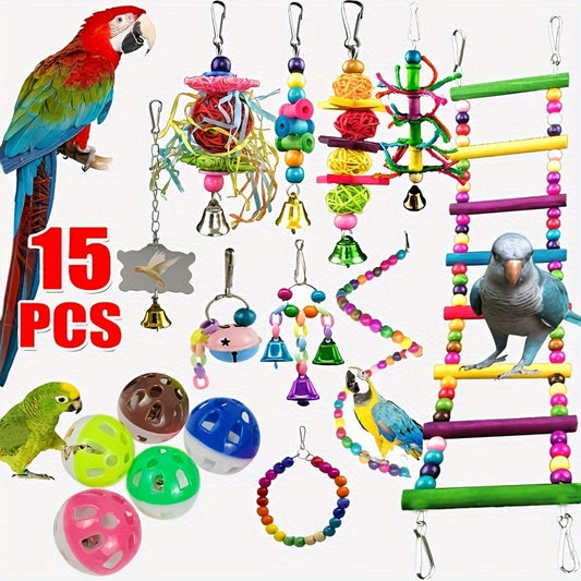 15-Piece Ultimate Bird Toy Bundle