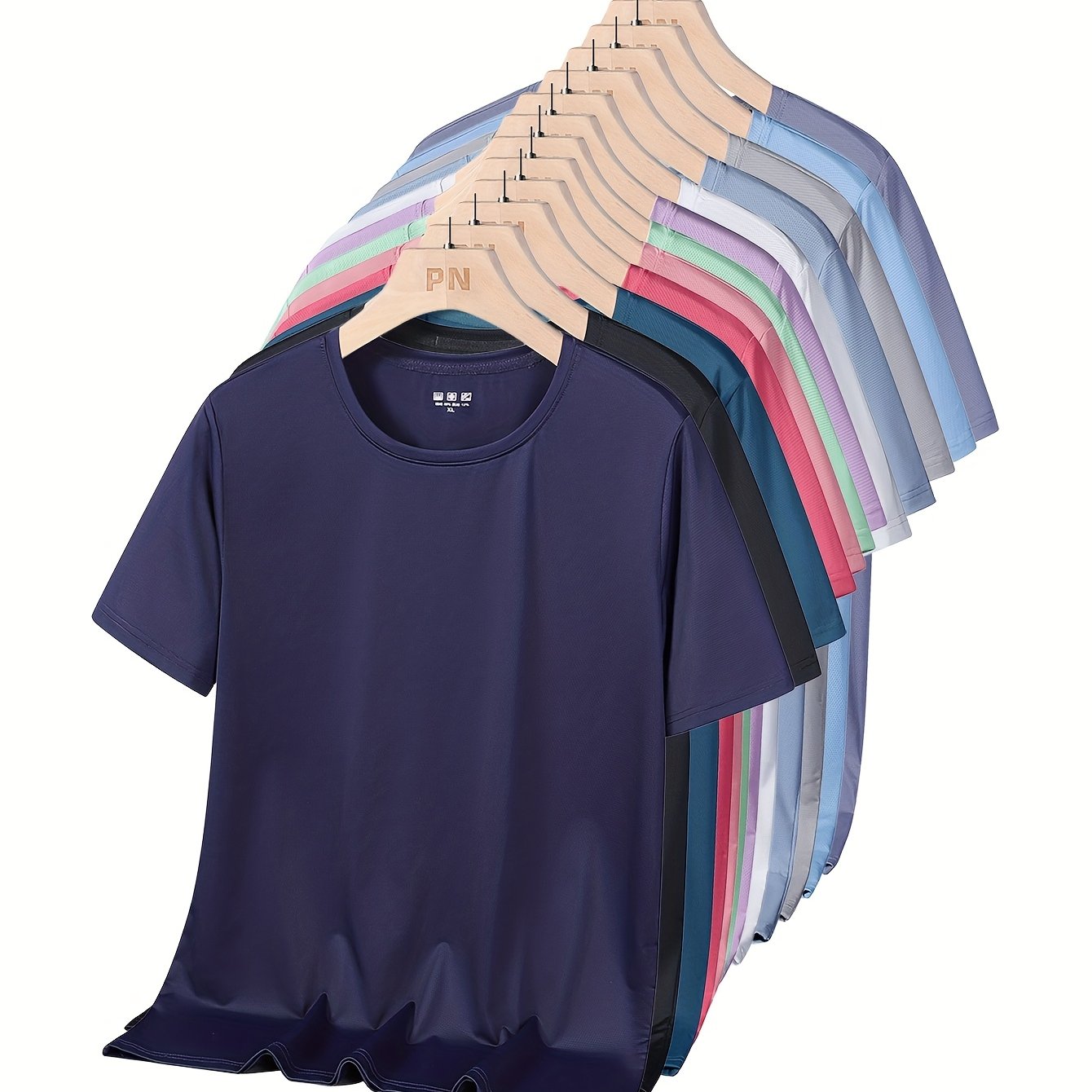 Men'S Solid Color T-shirt, Loose And Breathable, Comfortable Style, Suitable For Outdoor Fitness Wear