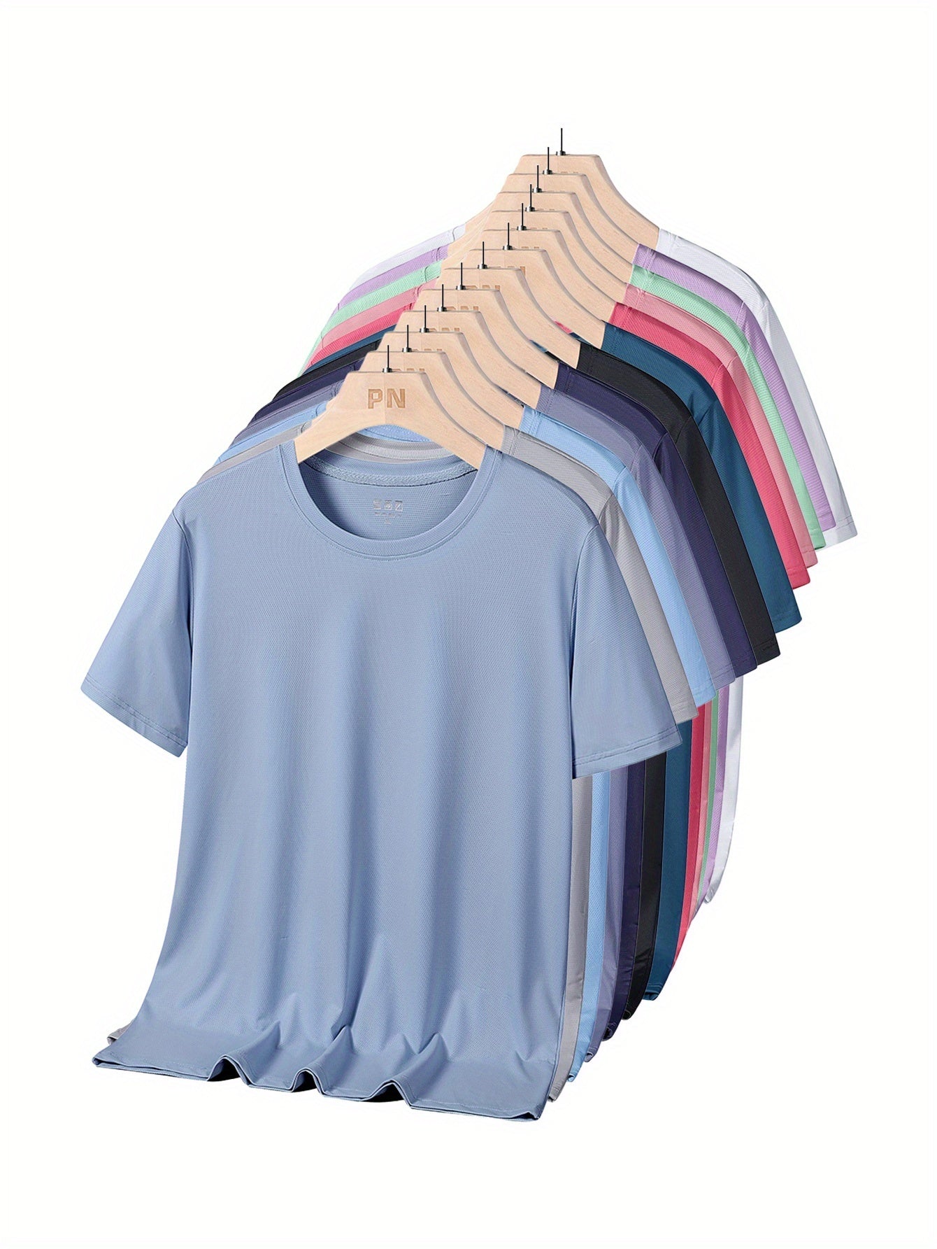 Men'S Solid Color T-shirt, Loose And Breathable, Comfortable Style, Suitable For Outdoor Fitness Wear