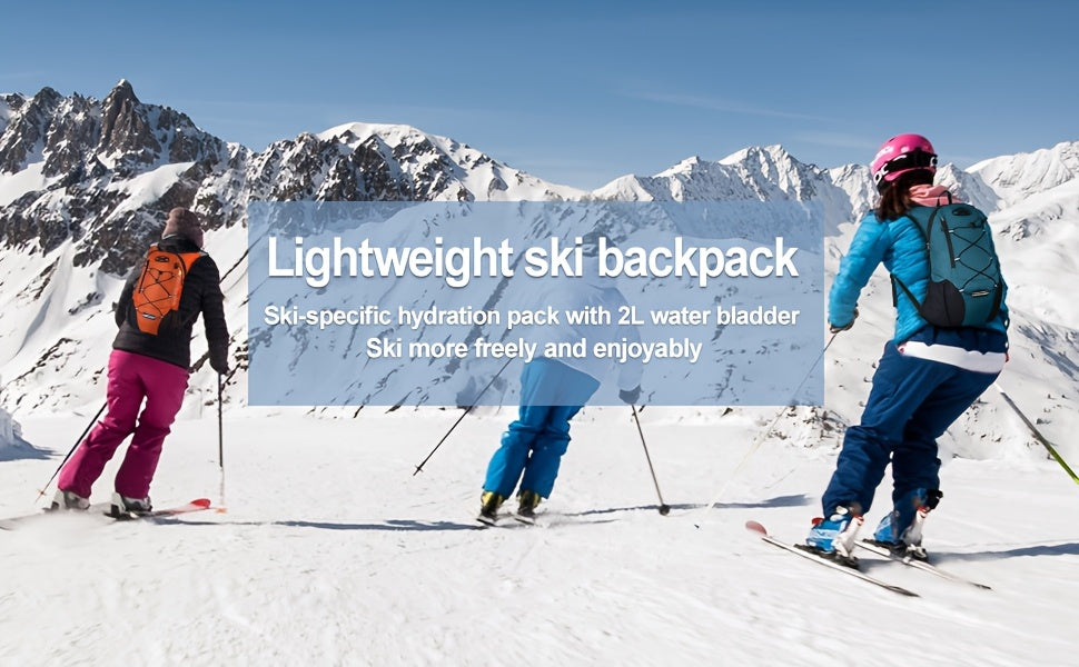 Lightweight Hydration Backpack With 2L Water Bladder