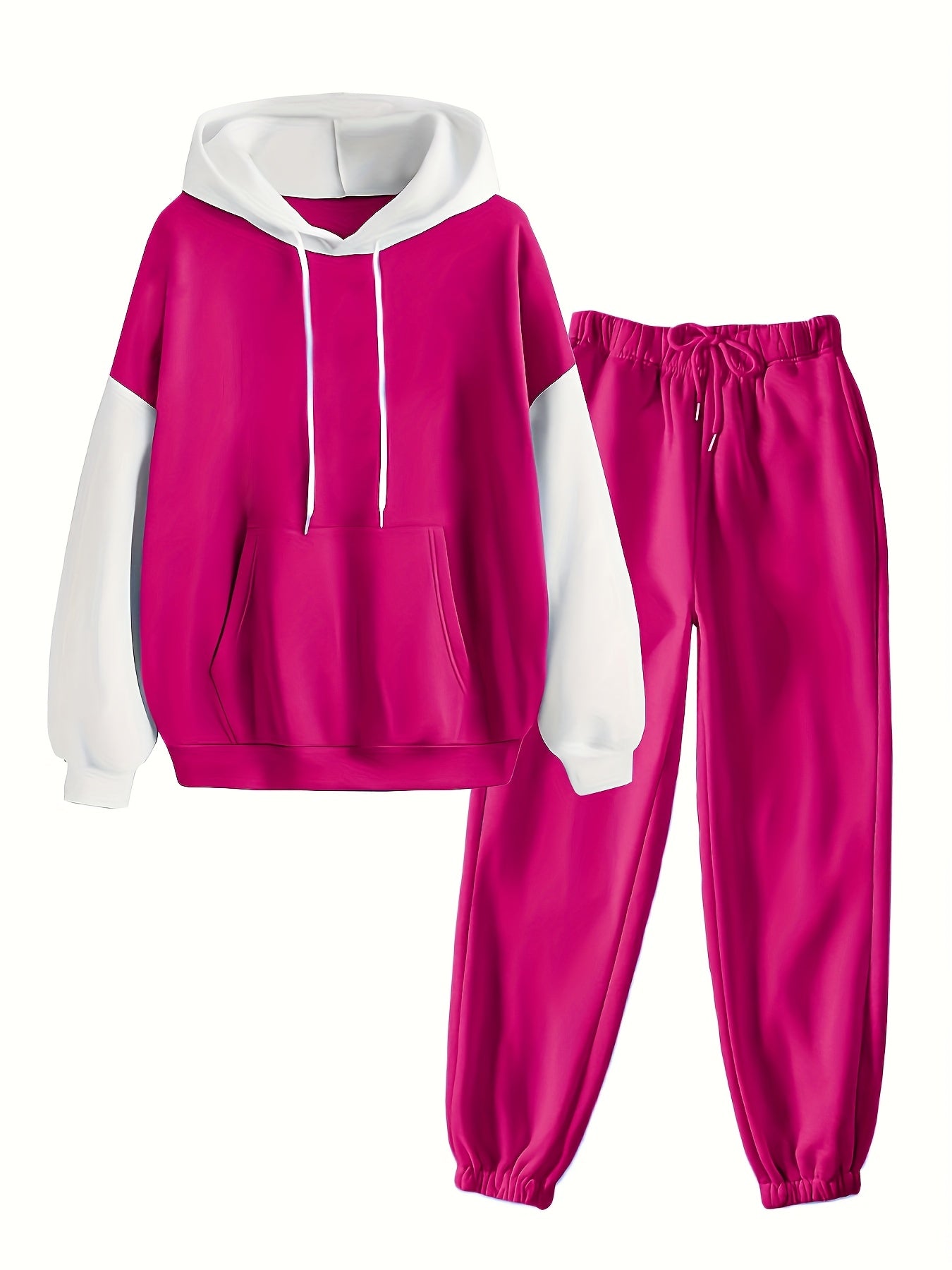 Women's Hooded Two-Piece Cozy Sweatshirt And Pants Set