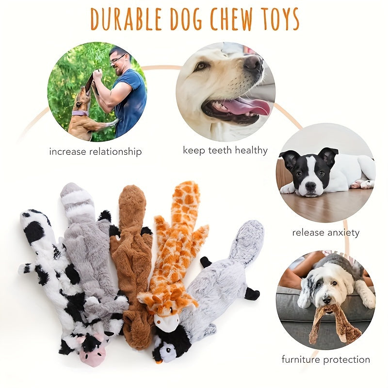 6 PCS Durable Crinkle Squeaky Pet Toys