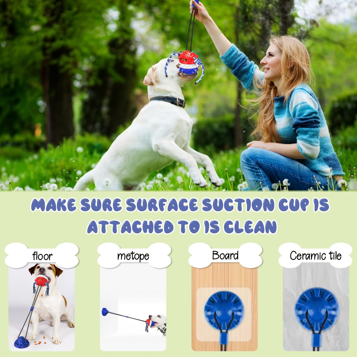 1pc Interactive Dog Toy With Suction Cup