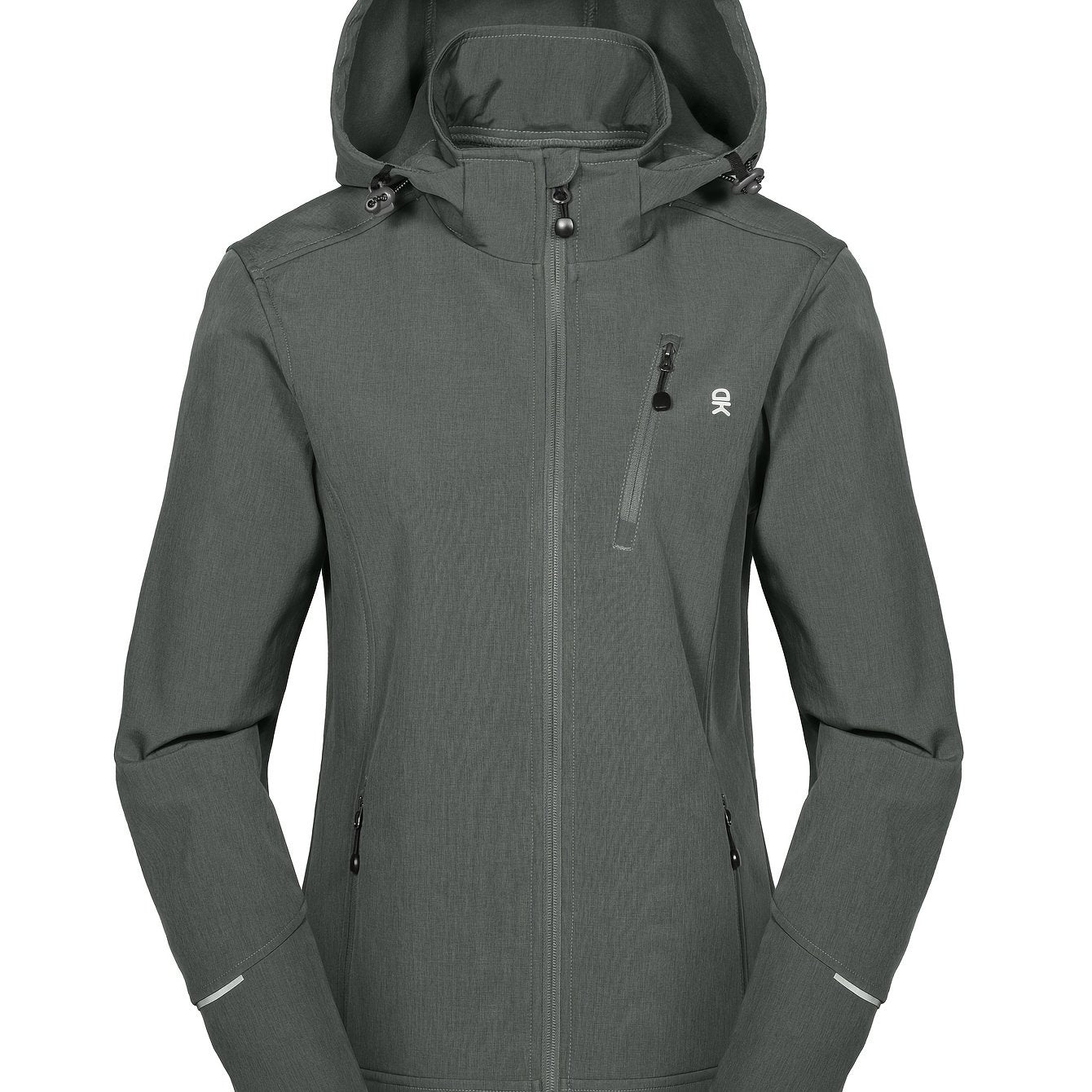 Women's Softshell Ski Jacket With Removable Hood Water Repellent