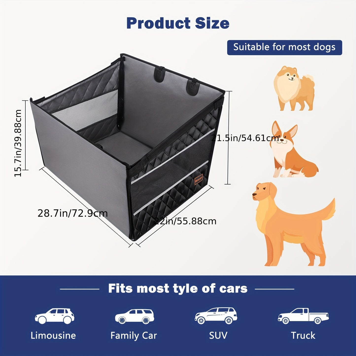 Dog Car Safety Seat Waterproof Storage Bags
