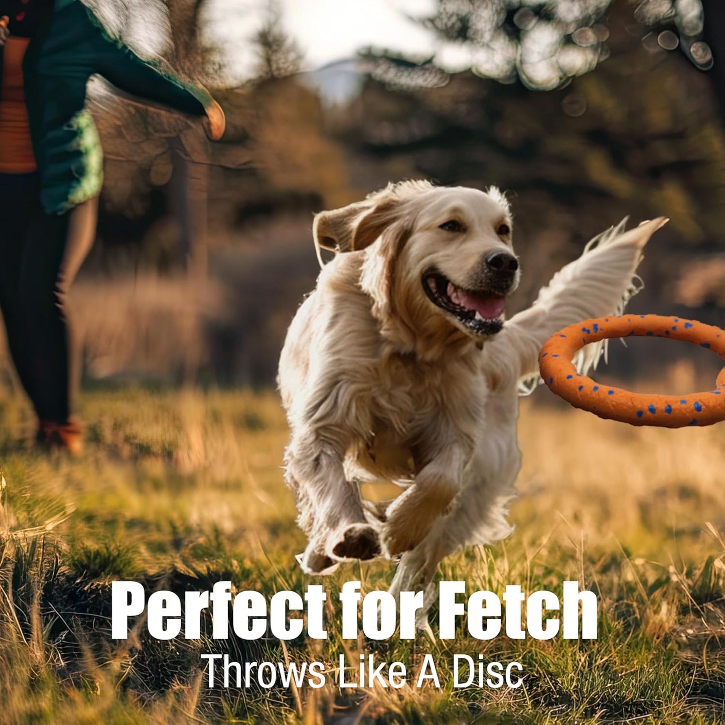 Indestructible Dog Ring for Fetch, Tug of War and Dog Training