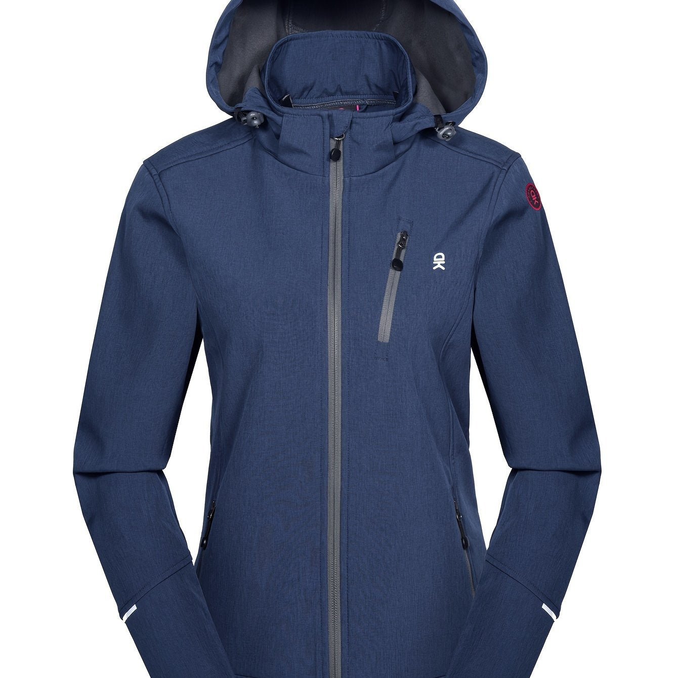 Women's Softshell Ski Jacket With Removable Hood Water Repellent