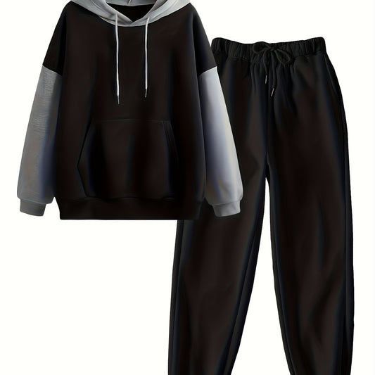 Women's Hooded Two-Piece Cozy Sweatshirt And Pants Set