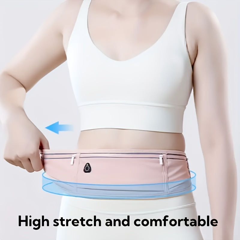 Breathable Nylon Running Waist Bag With Lock Buckle Reflective Strip