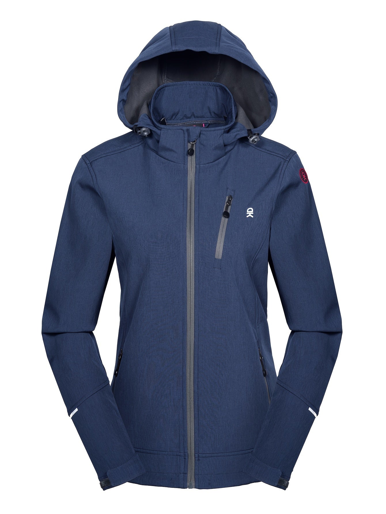 Women's Softshell Ski Jacket With Removable Hood Water Repellent