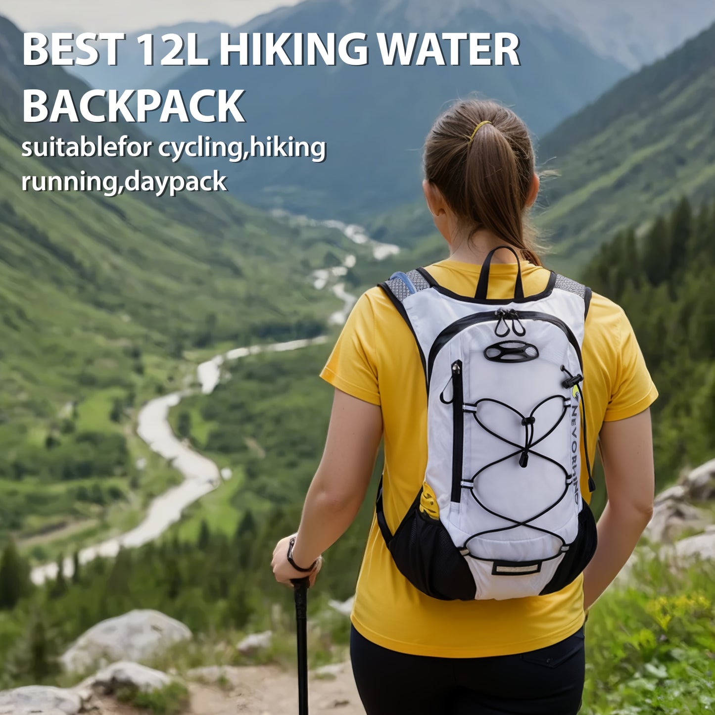 Lightweight Hydration Backpack With 2L Water Bladder