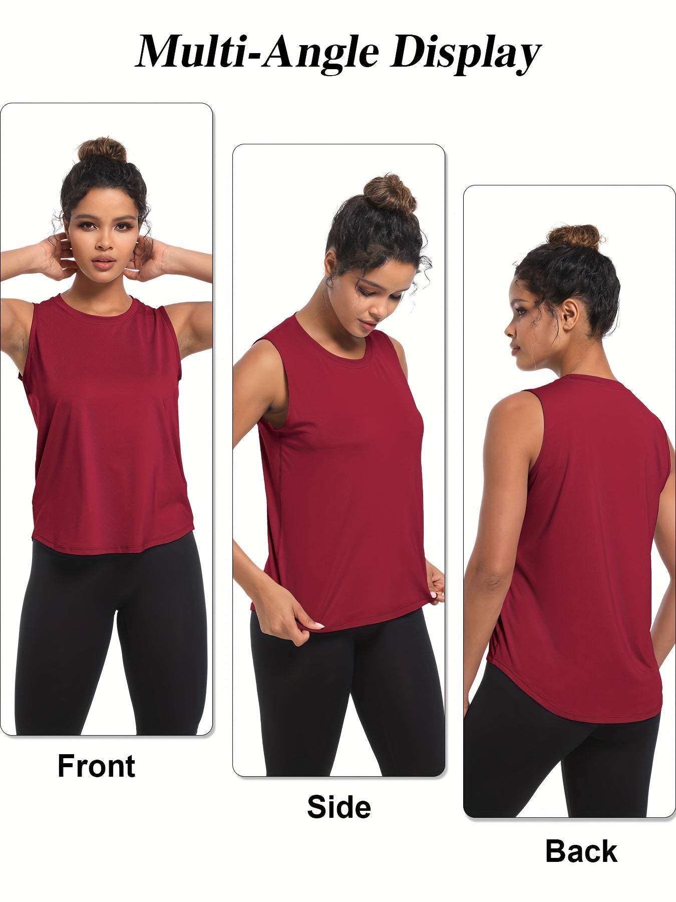Women's 5pc Tank StyleTop - Quick-Dry, Machine Washable