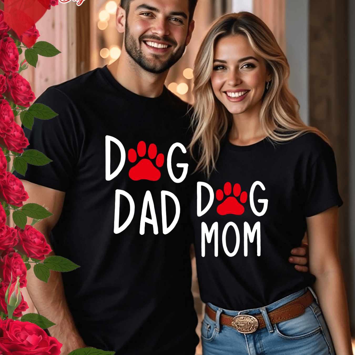 Dog Dad & Mom' Graphic Tees
