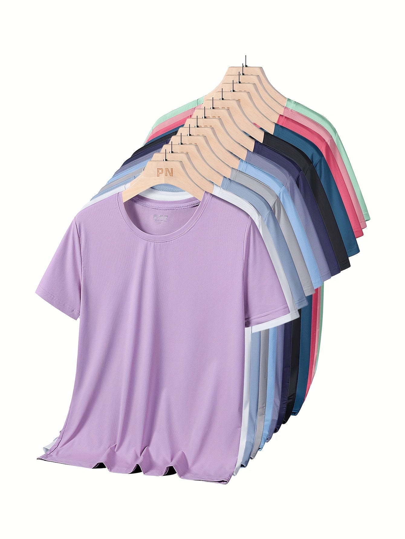 Men'S Solid Color T-shirt, Loose And Breathable, Comfortable Style, Suitable For Outdoor Fitness Wear