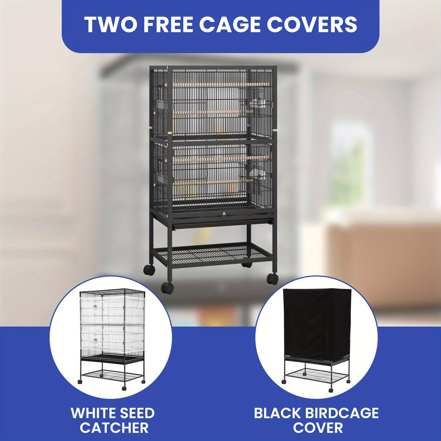 52 inch Birdcage, Cover and Seed Catcher Flight Cage