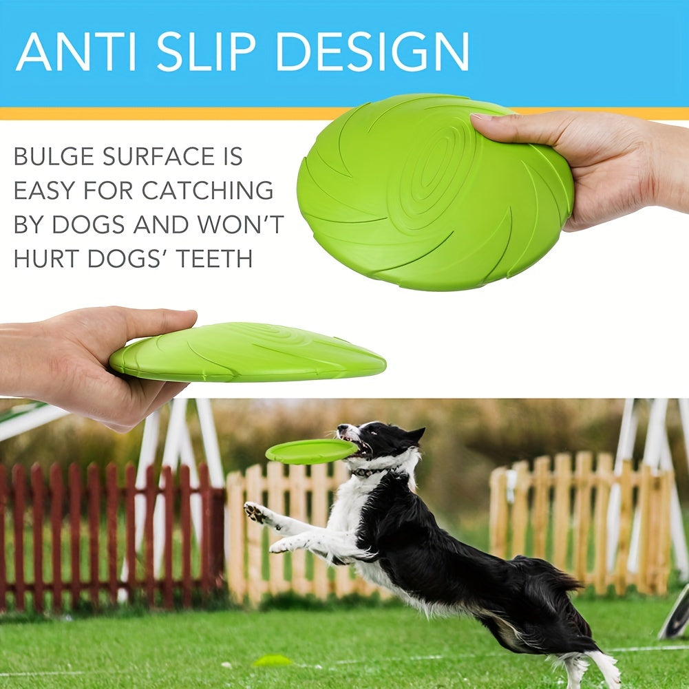 2Pcs Dog 7 Inch Nature Rubber Floating Flying Disc