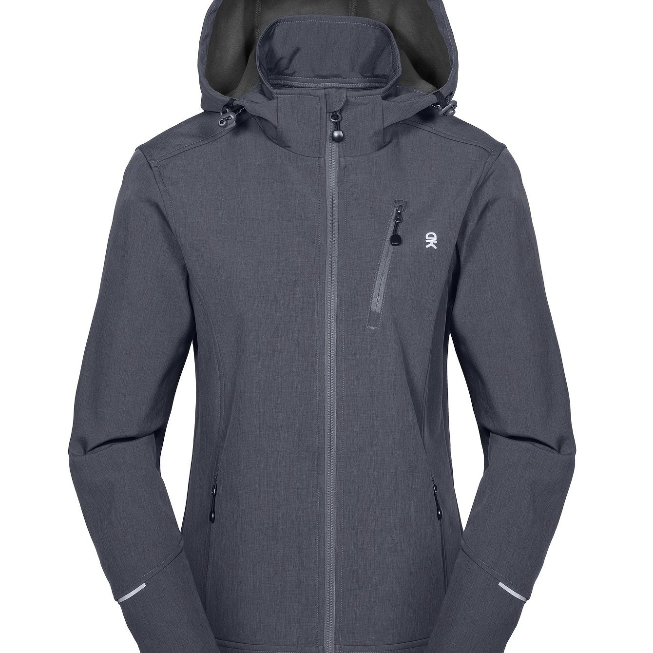 Women's Softshell Ski Jacket With Removable Hood Water Repellent