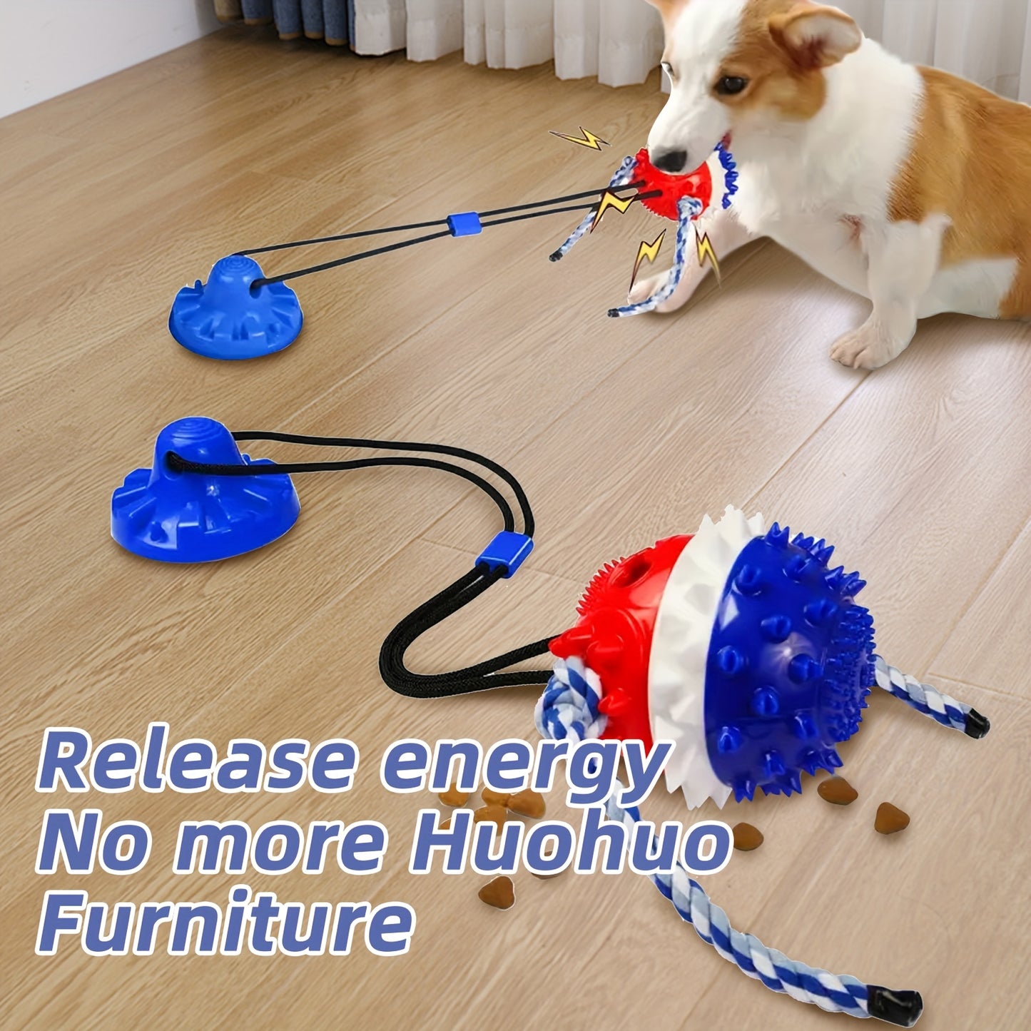 1pc Interactive Dog Toy With Suction Cup