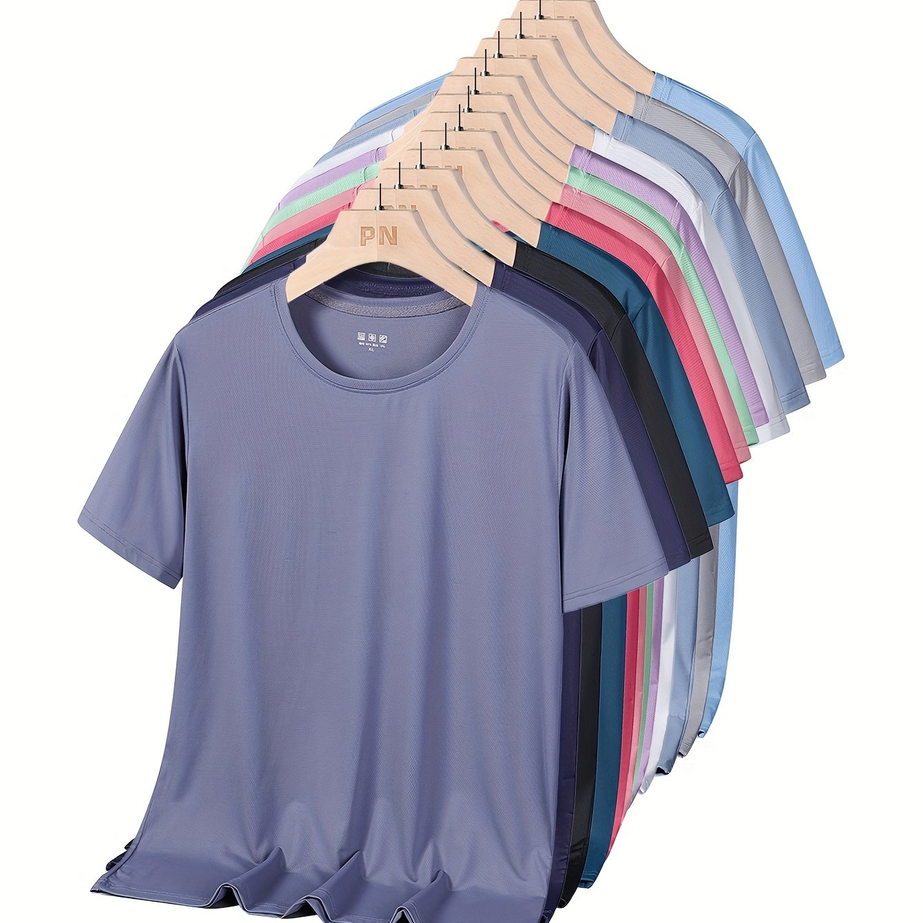 Men'S Solid Color T-shirt, Loose And Breathable, Comfortable Style, Suitable For Outdoor Fitness Wear