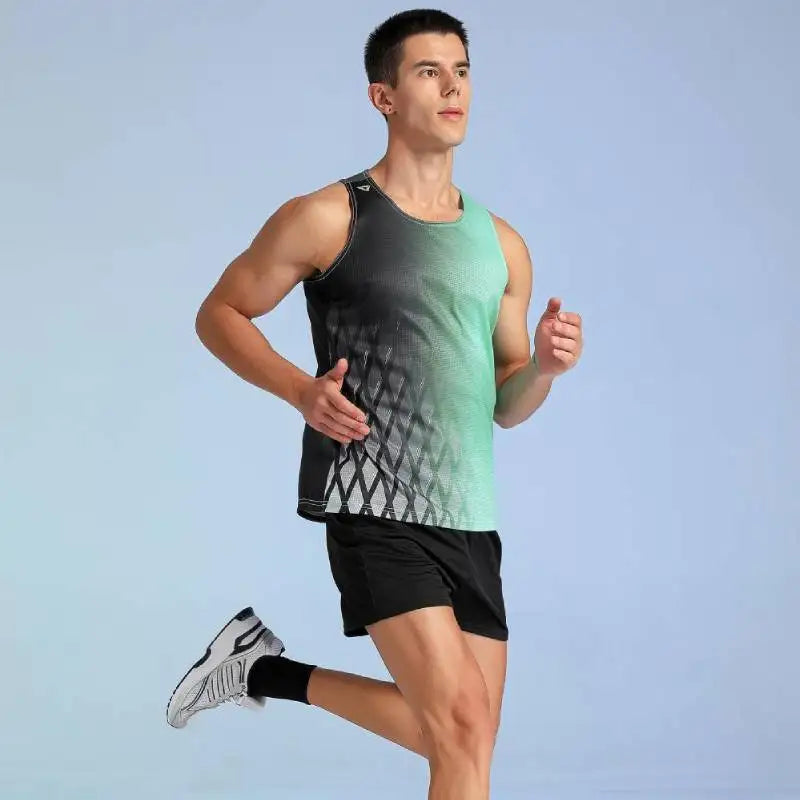 Mens Sleeveless Running Set Training And Performance