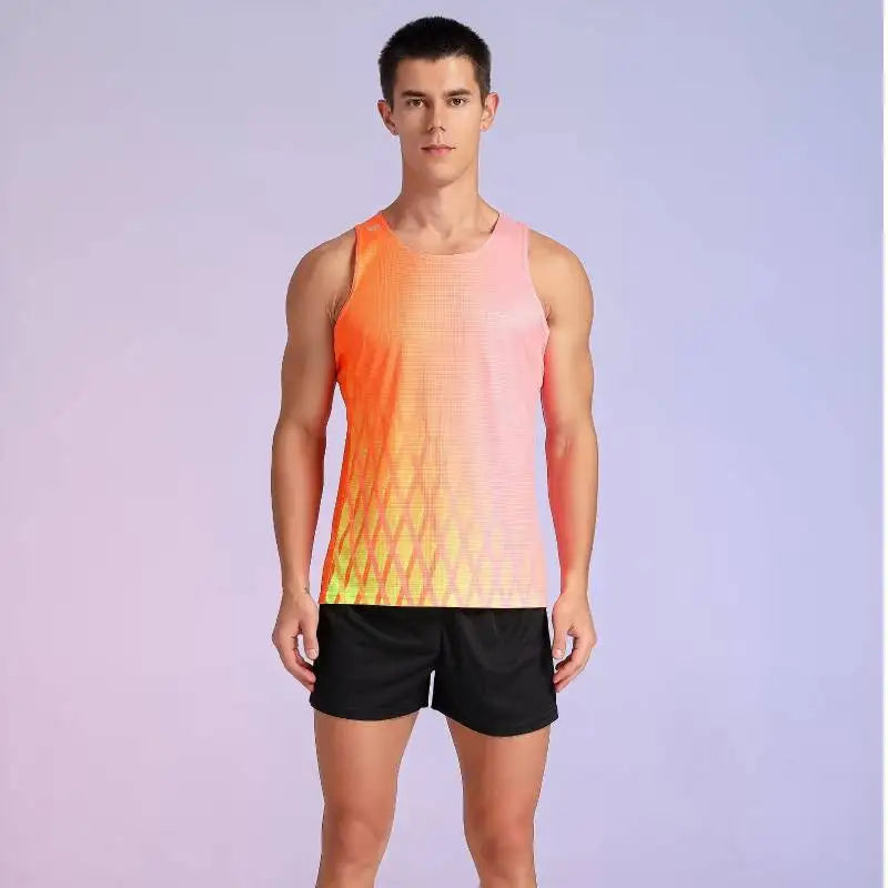 Mens Sleeveless Running Set Training And Performance
