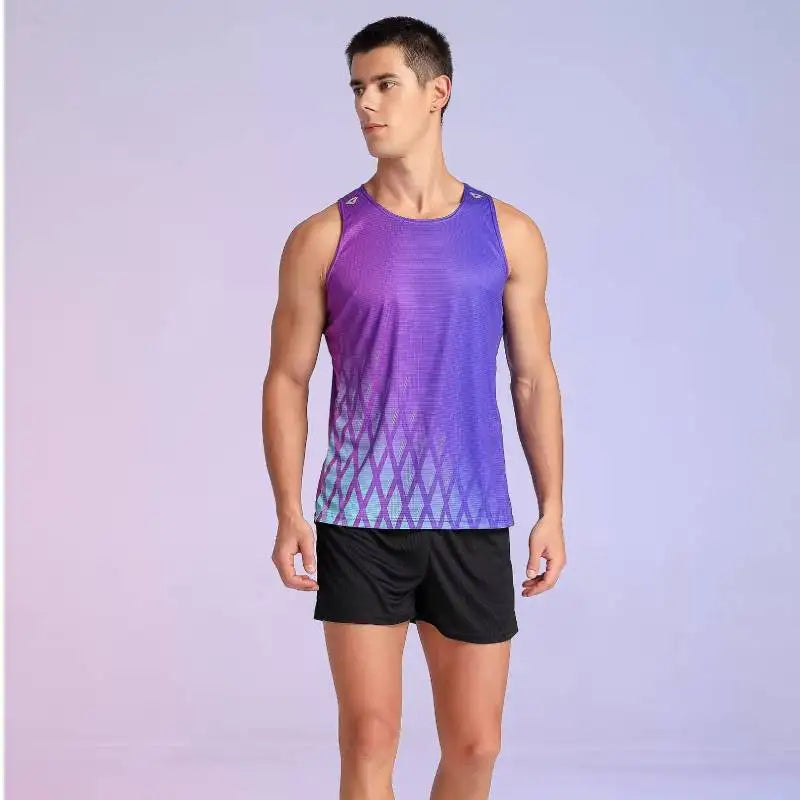 Mens Sleeveless Running Set Training And Performance