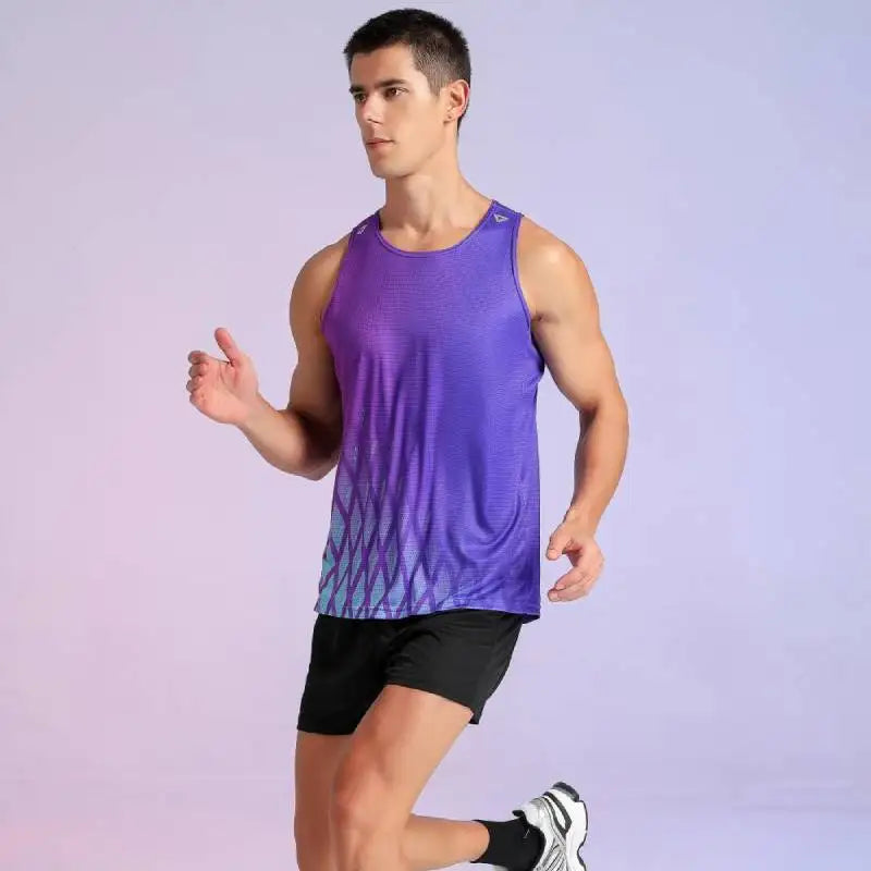 Mens Sleeveless Running Set Training And Performance