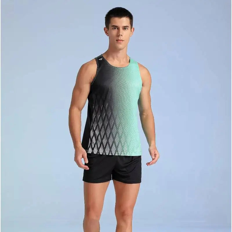 Mens Sleeveless Running Set Training And Performance