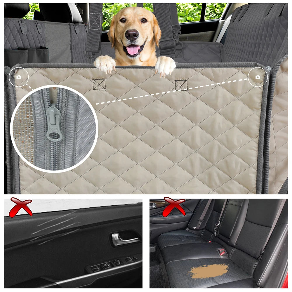 Waterproof Travel Hammock Rear Car Seat Protector For Dogs or Cats