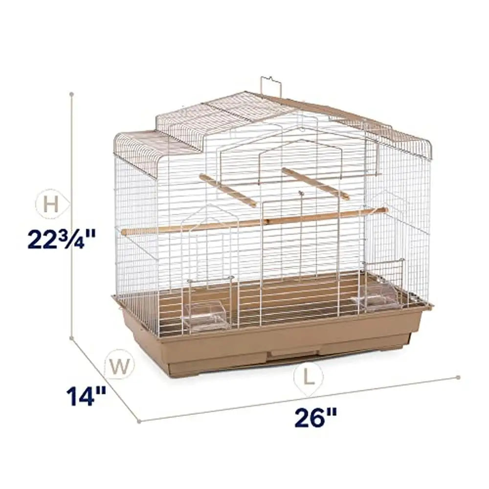 Large Bird Cage  26x14x23.5" with Plastic Accessories