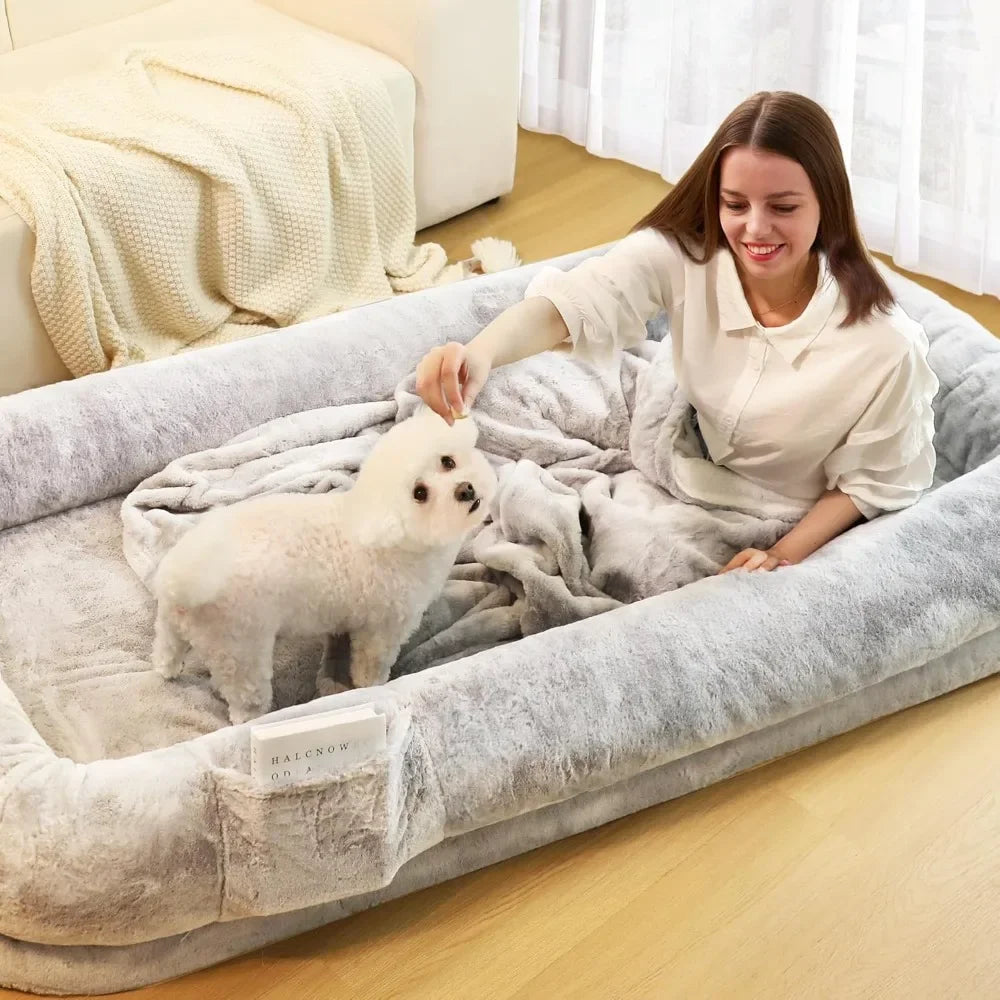 71" Dog Bed, Removable Cover, Washable, Waterproof, Orthopedic Design