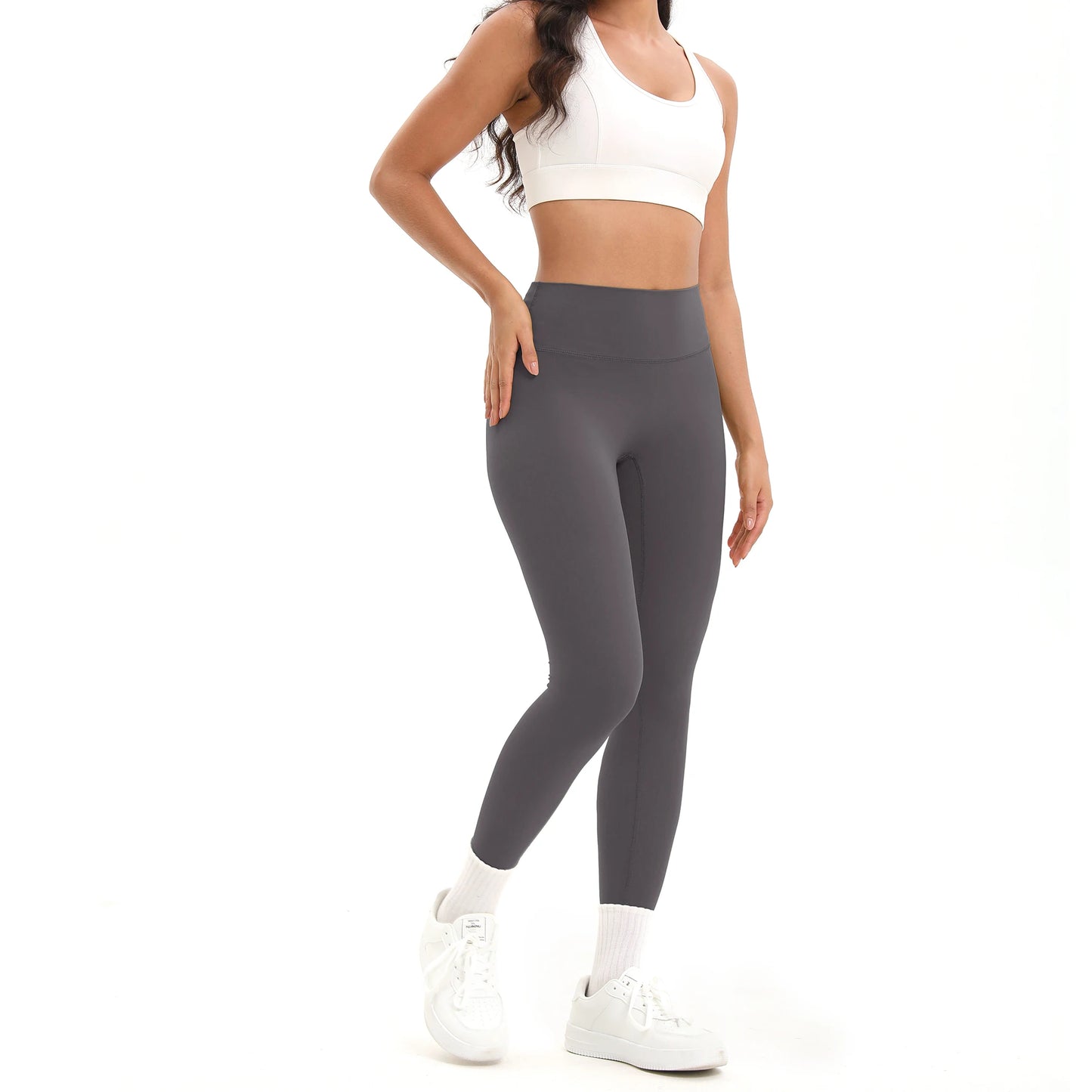 Women High Waisted Fitness Leggings 2 Pack For Gym Running