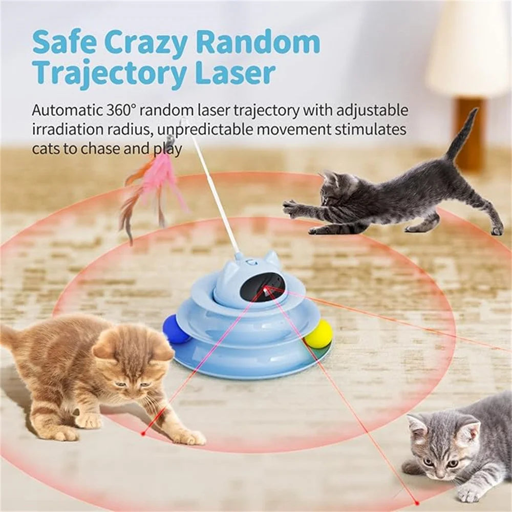 5-in-1 automatic interactive cat toy, suitable for indoor cats, rechargeable