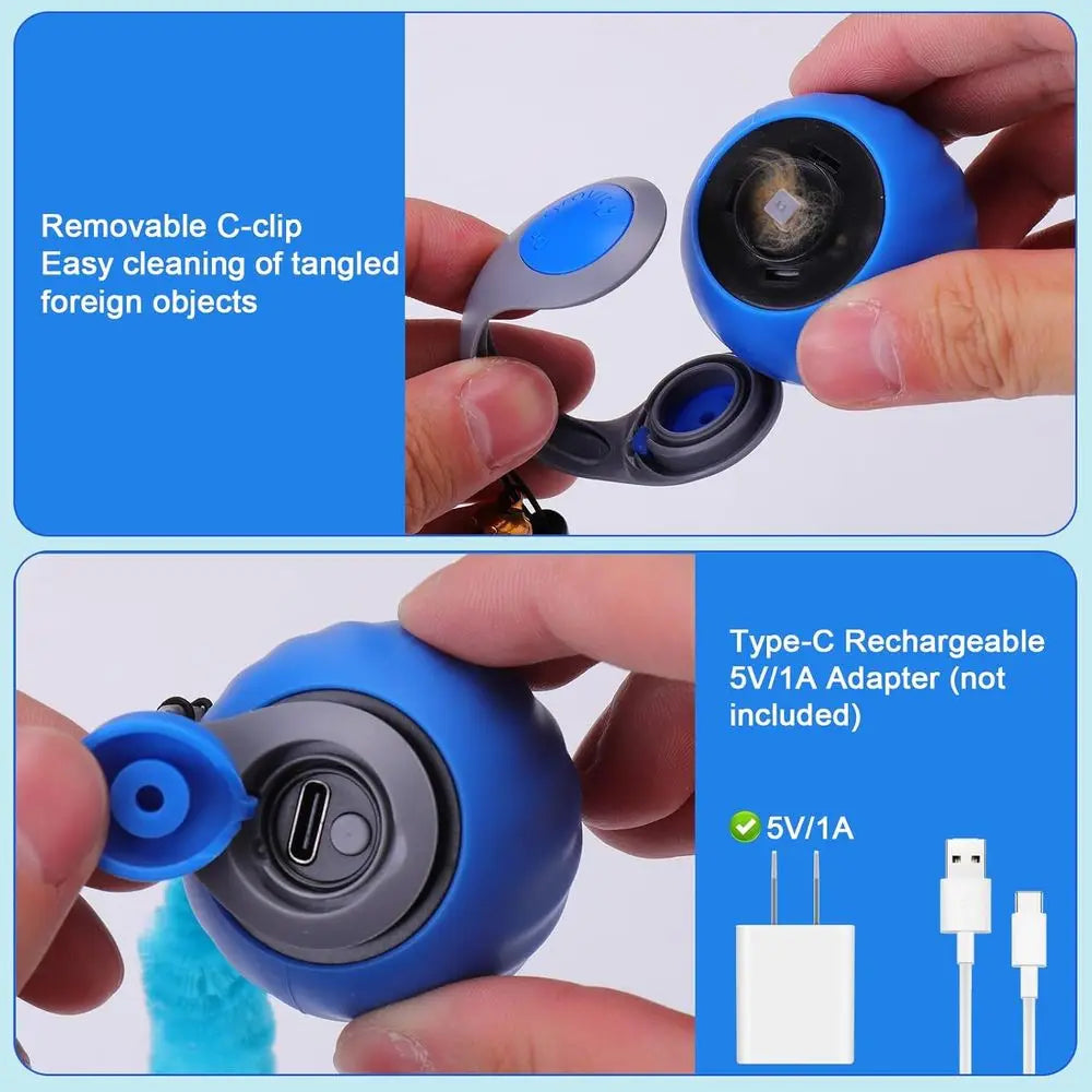 Interactive Cat Toy Ball For Indoor Play With Chittering Sound