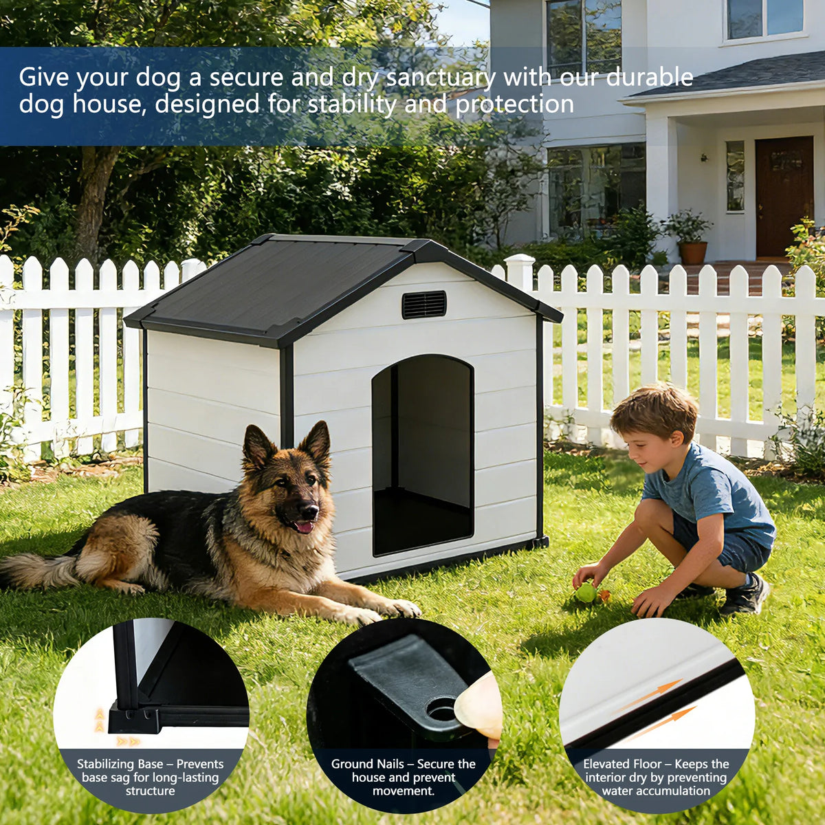 Comfortable Dog House for Small Medium Large Dogs and Cats