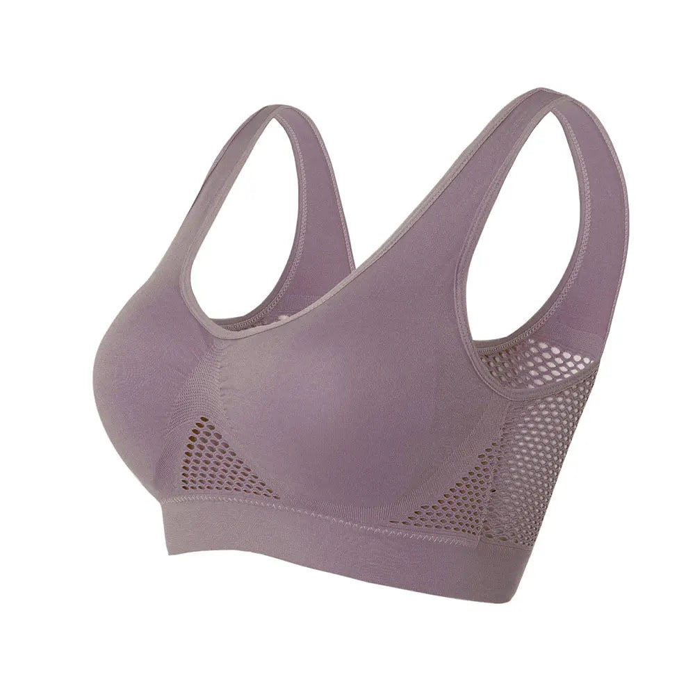 Yoga Sports Bra With Removable Pads Breathable Polyester
