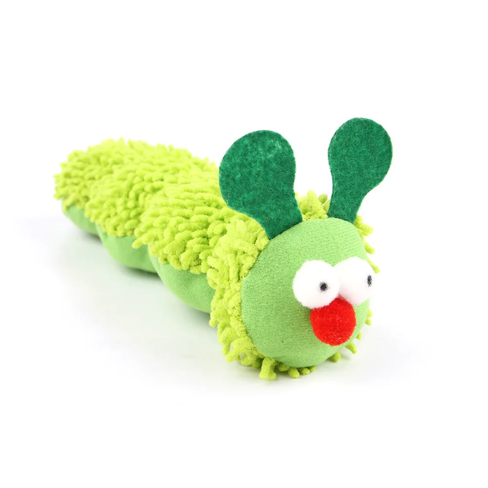 Caterpillar Catnip Plush Chew Toy For Cats Safe Fun Entertainment