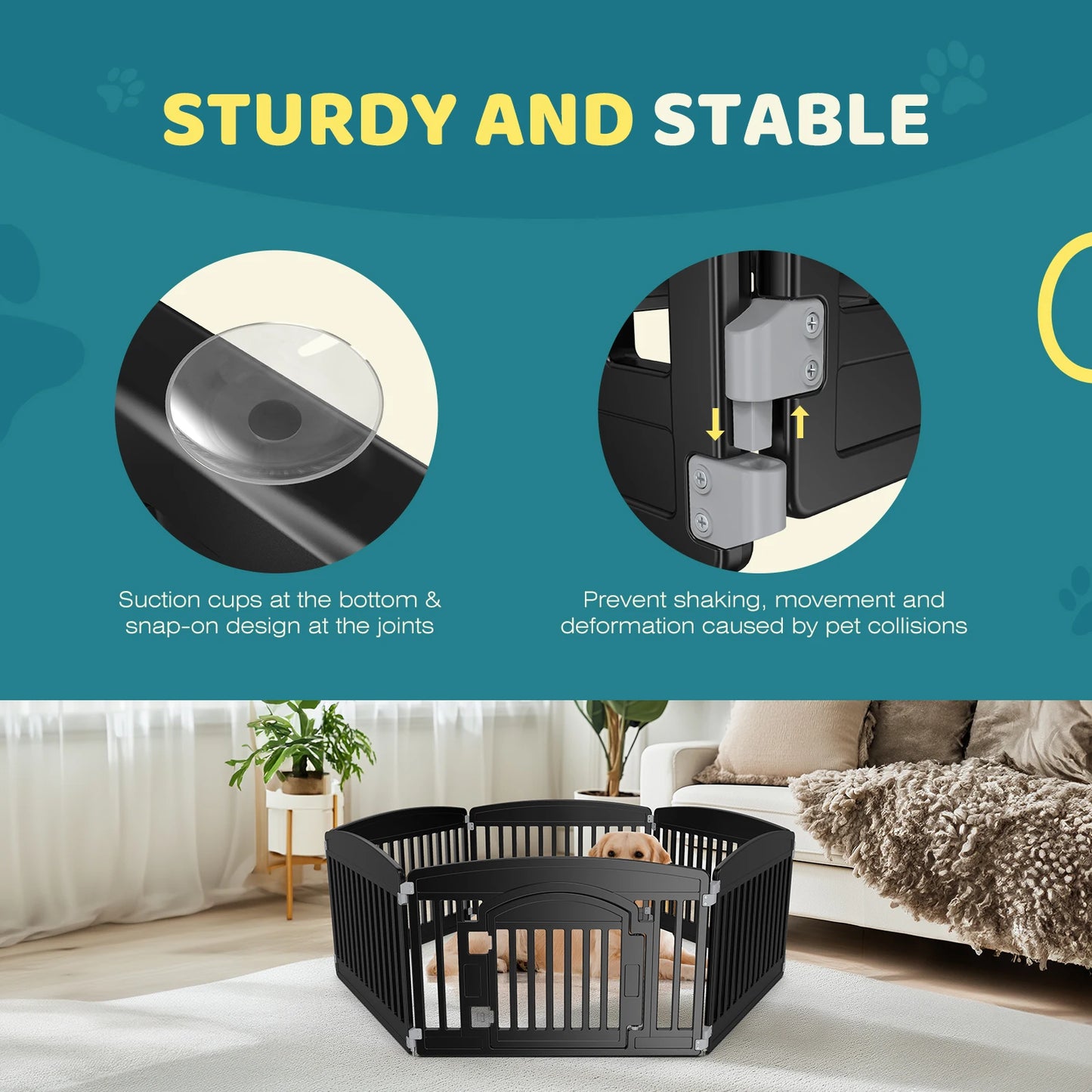 Expandable Pet Fence For Medium Dogs
