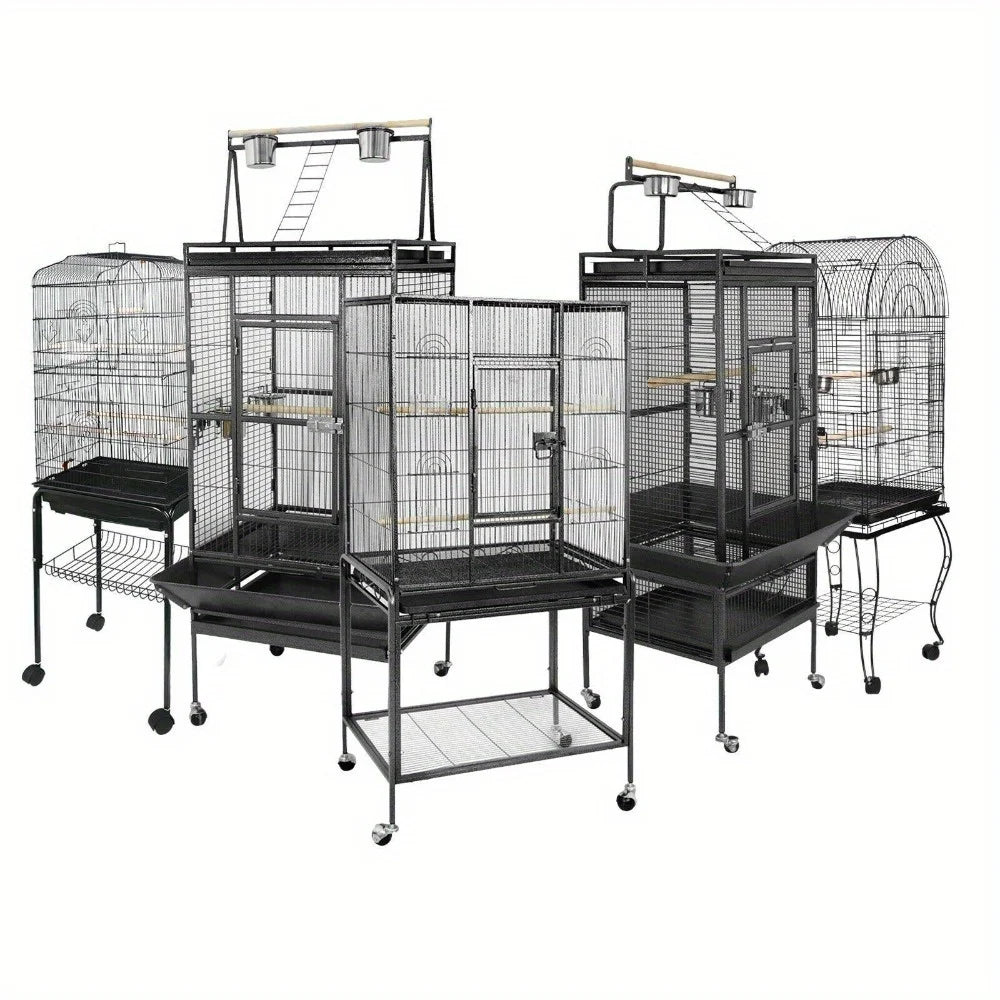 Bird cage steel top with rolling brackets