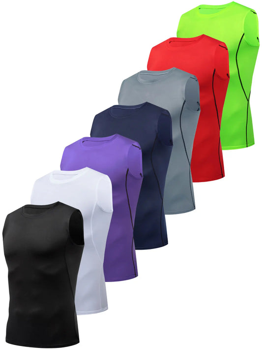 Men's Compression Elastic Sports Tank Top Performance Breathable