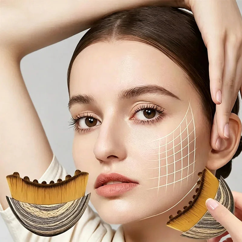Precise Fit Ergonomic Lymphatic Contour Face Brush