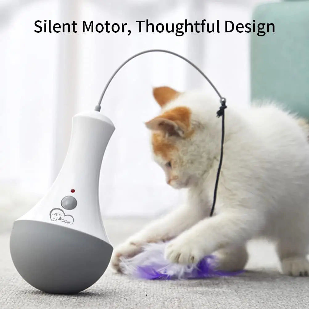 Interactive Cat Exercise Toy With Quiet Automatic Rotating Design