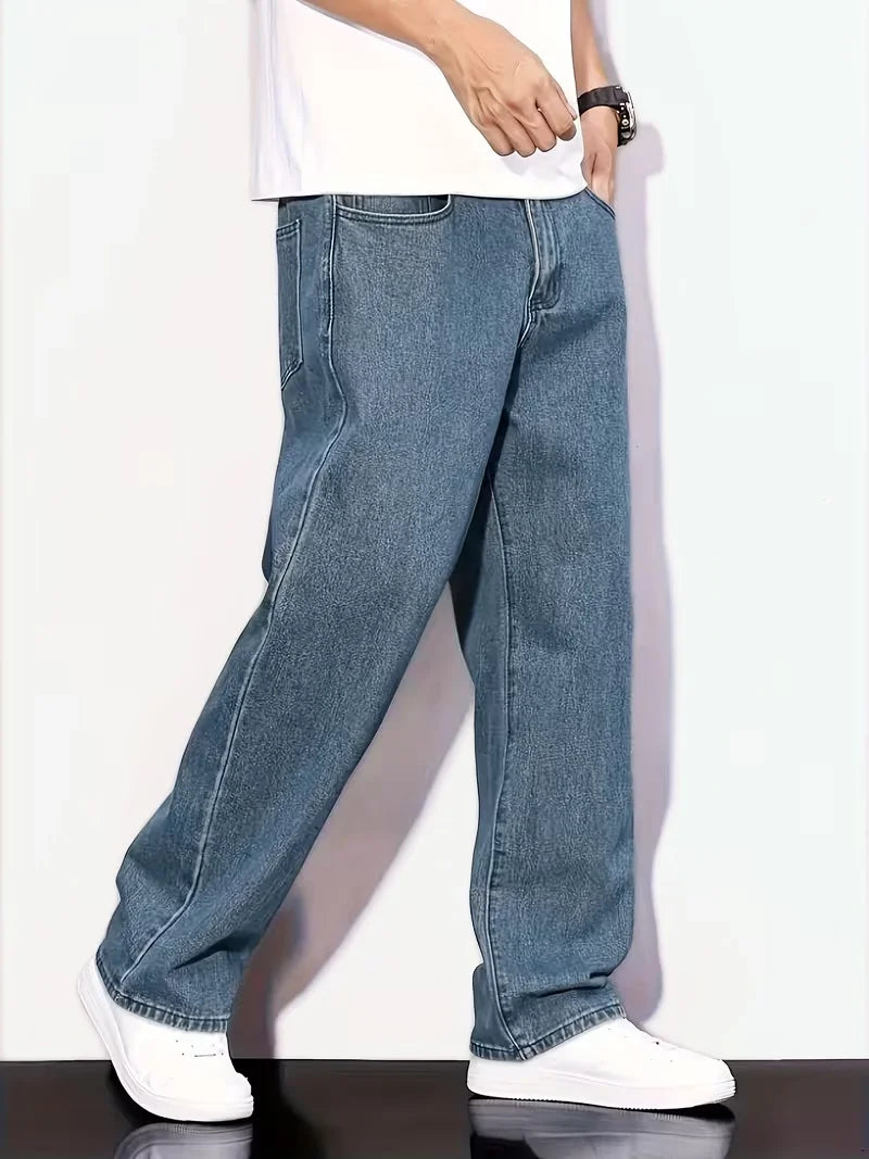 Men's Straight Leg Non Stretch Cotton Blend Denim Jeans