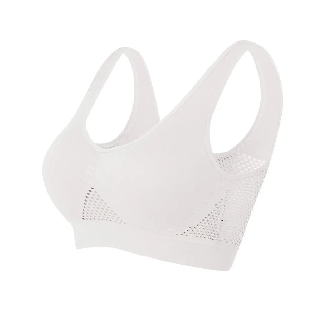 Yoga Sports Bra With Removable Pads Breathable Polyester