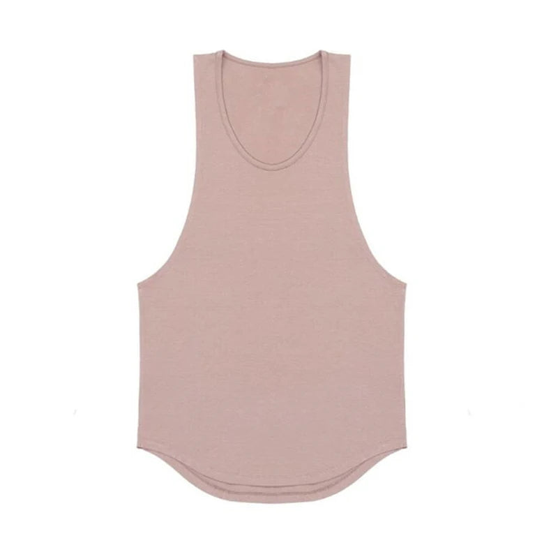 Cotton Breathable Sleeveless Muscle Tank Tops For Men