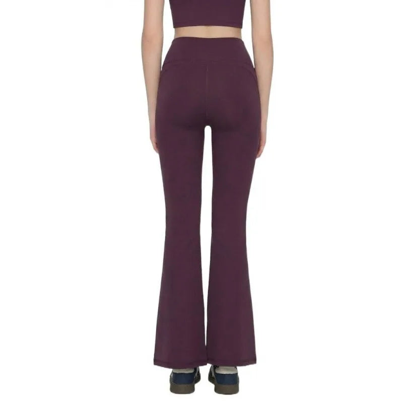 Flared Leggings Women High Waist Yoga Pants Breathable Quick Dry