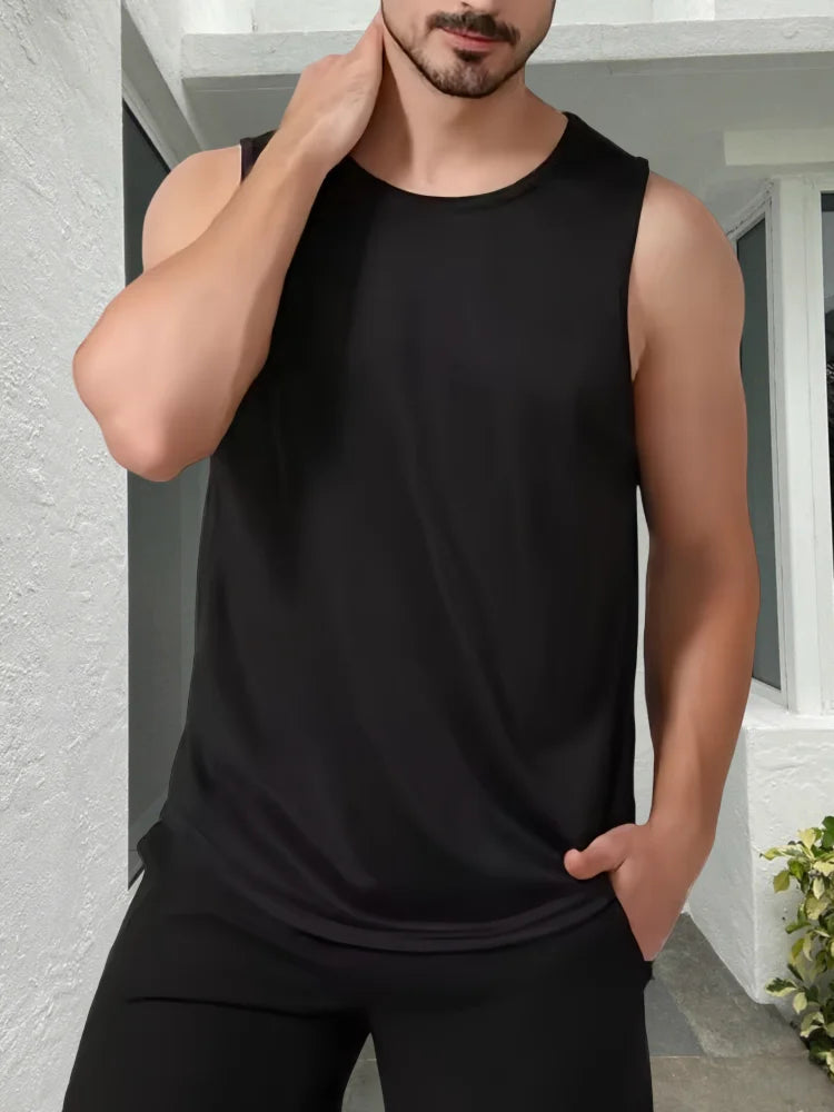 Men's Quick Dry Sleeveless Training Top For Performance