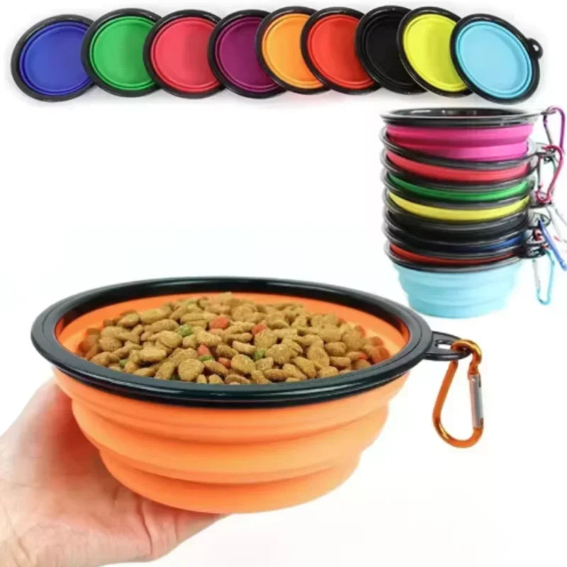 Collapsible Silicone Food And Water Bowl For Cats And Dogs